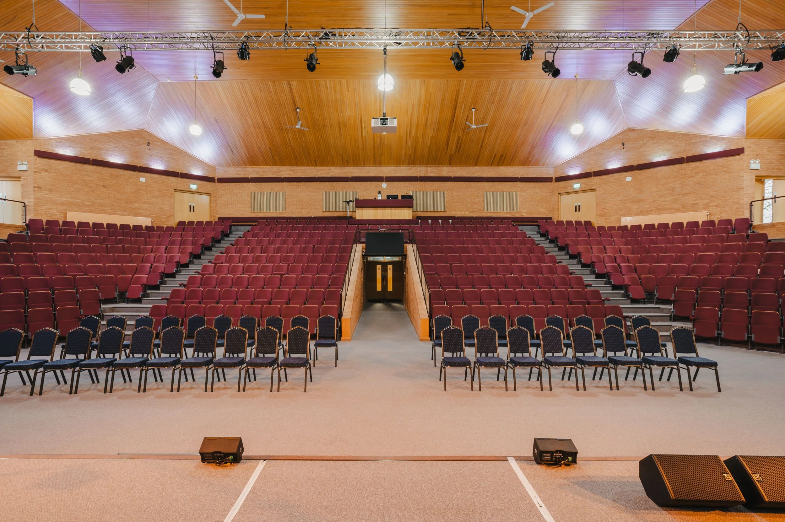 Auditorium with theatre-style seating at The Coton Centre