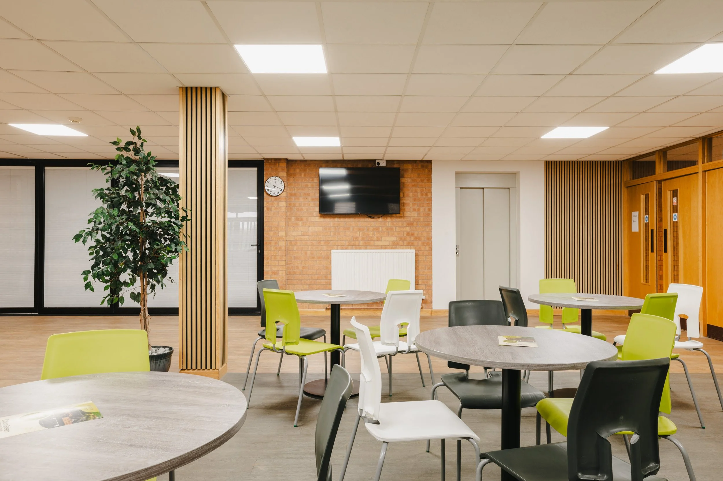 Comfortable lounge seating area at The Coton Centre